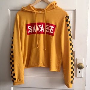 S.R by Sweet Rain Crop Hoodie